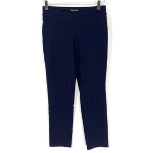 Eileen Fisher System Washable Stretch Crepe‎ Slim Ankle Pant Size XS Navy Blue